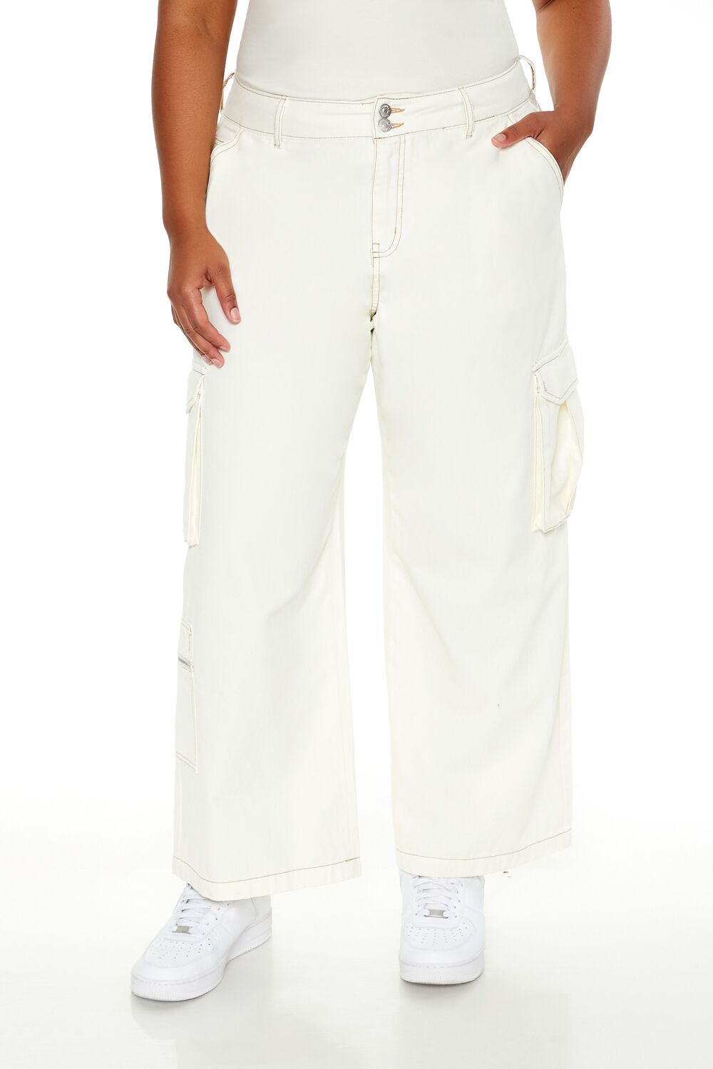 Plus Size High-Rise Cargo Pants