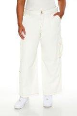 Plus Size High-Rise Cargo Pants