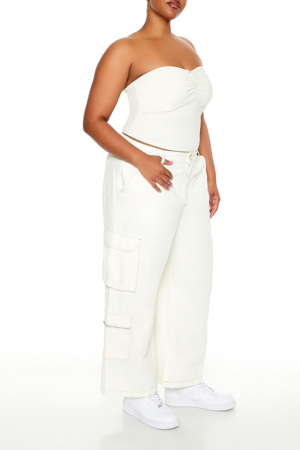 Plus Size High-Rise Cargo Pants