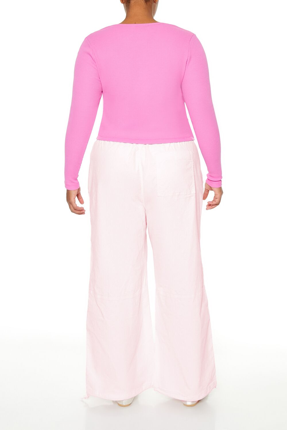 Plus Size Velvet Wide-Leg Drawstring Joggers