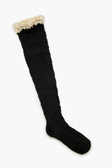 Crochet Lace Thigh-High Socks