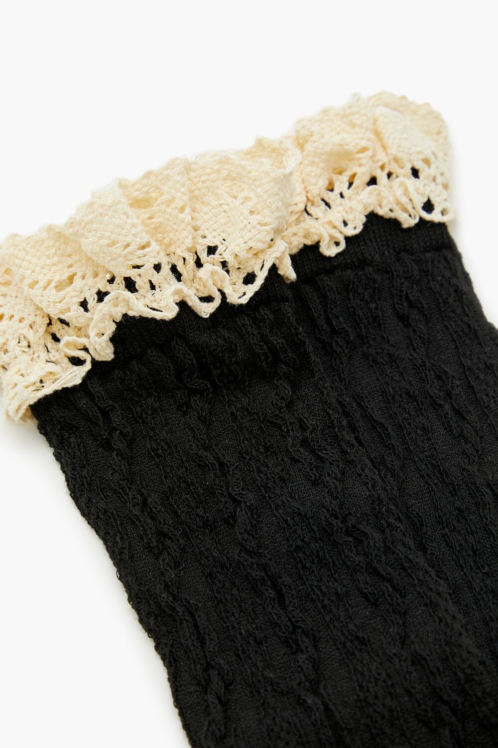 Crochet Lace Thigh-High Socks