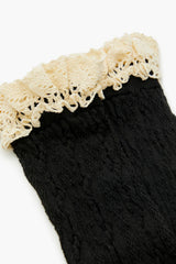 Crochet Lace Thigh-High Socks