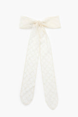 Lattice Lace Bow Hair Barrette