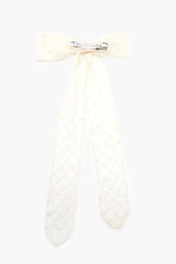 Lattice Lace Bow Hair Barrette