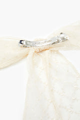 Lattice Lace Bow Hair Barrette