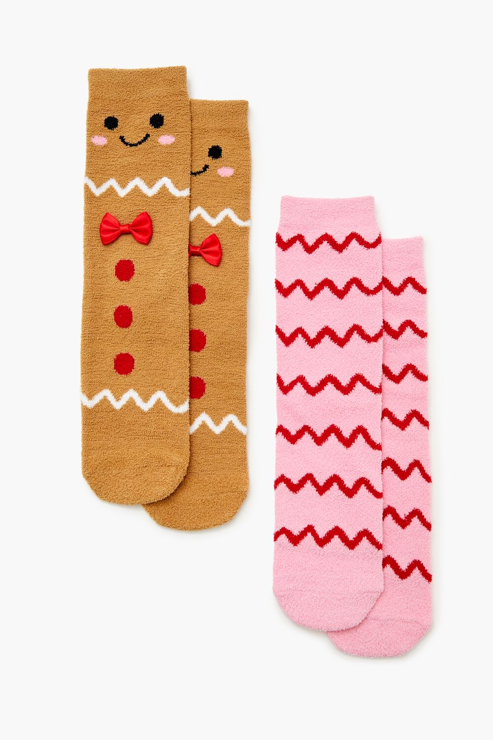 Gingerbread Man Crew Socks Set - 2 pack