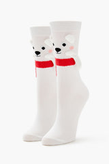 Polar Bear & Reindeer Crew Socks Set - 2 pack
