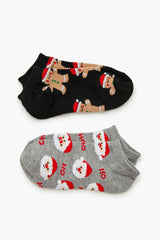 Gingerbread Man & Santa Ankle Socks Set - 2 pack