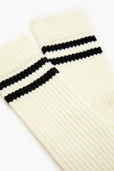 Varsity-Striped Ribbed Socks
