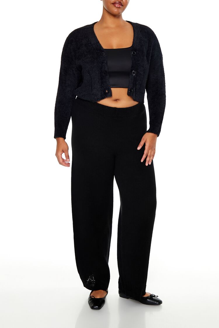 Plus Size Rib-Knit Cardigan Sweater
