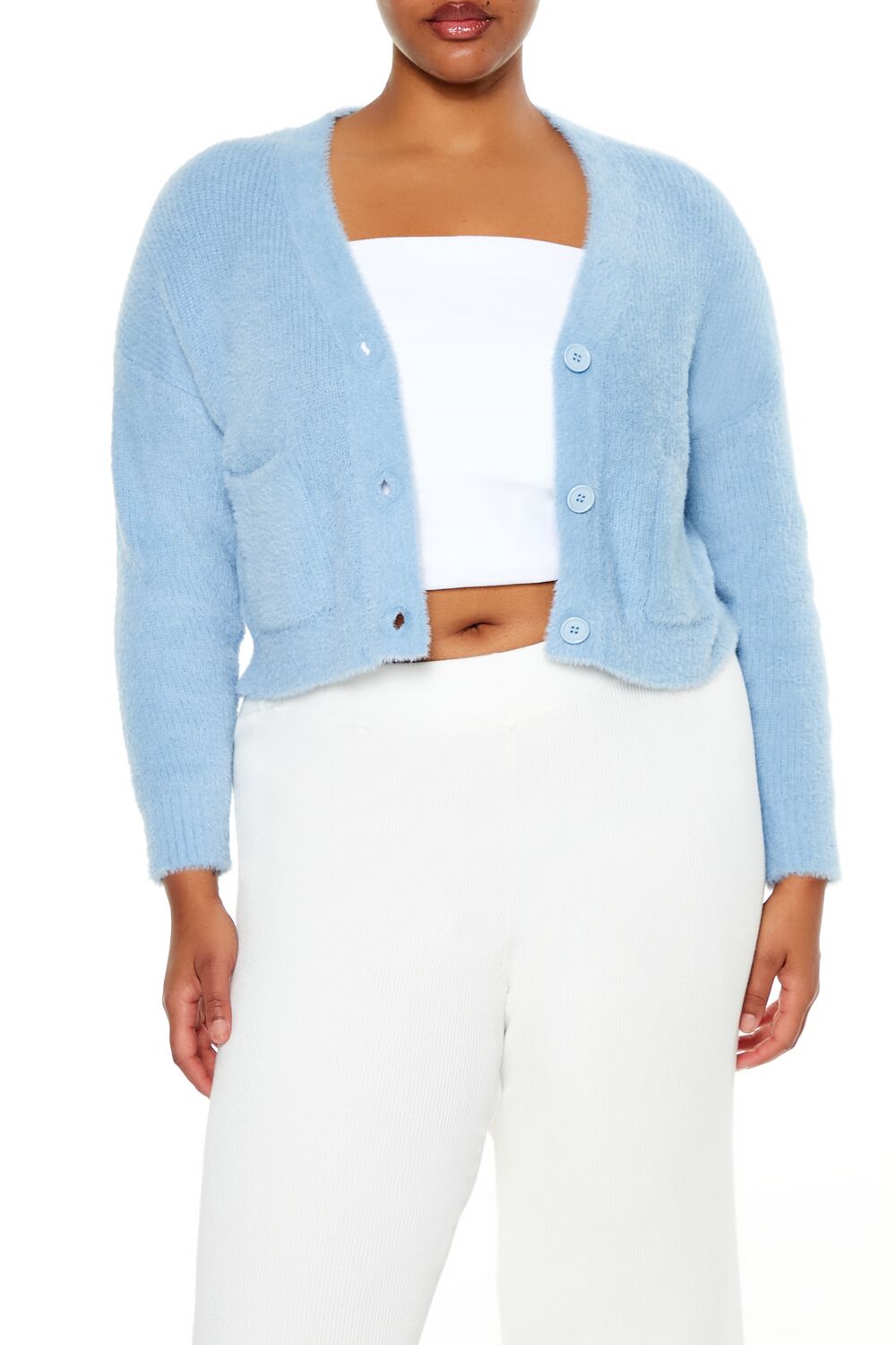Plus Size Rib-Knit Cardigan Sweater
