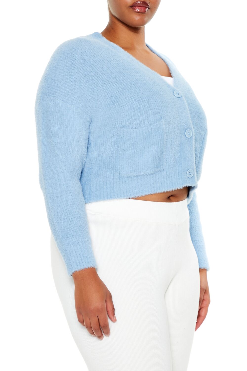 Plus Size Rib-Knit Cardigan Sweater