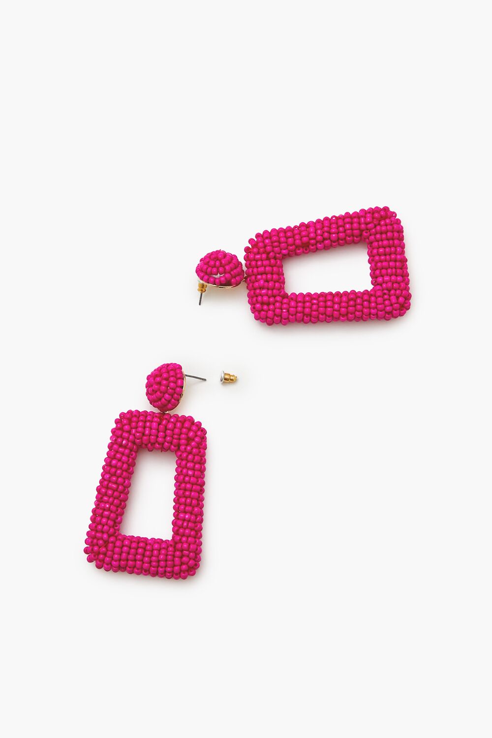 Beaded Geo Drop Earrings