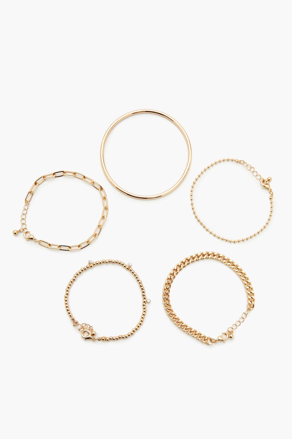 Rhinestone Chain Bracelet Set