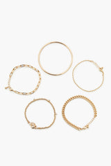 Rhinestone Chain Bracelet Set