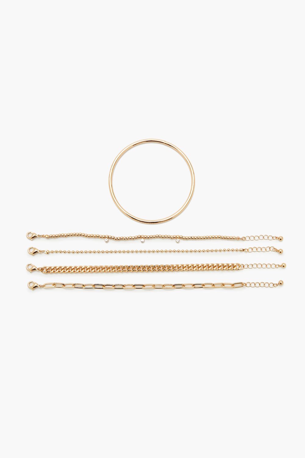 Rhinestone Chain Bracelet Set