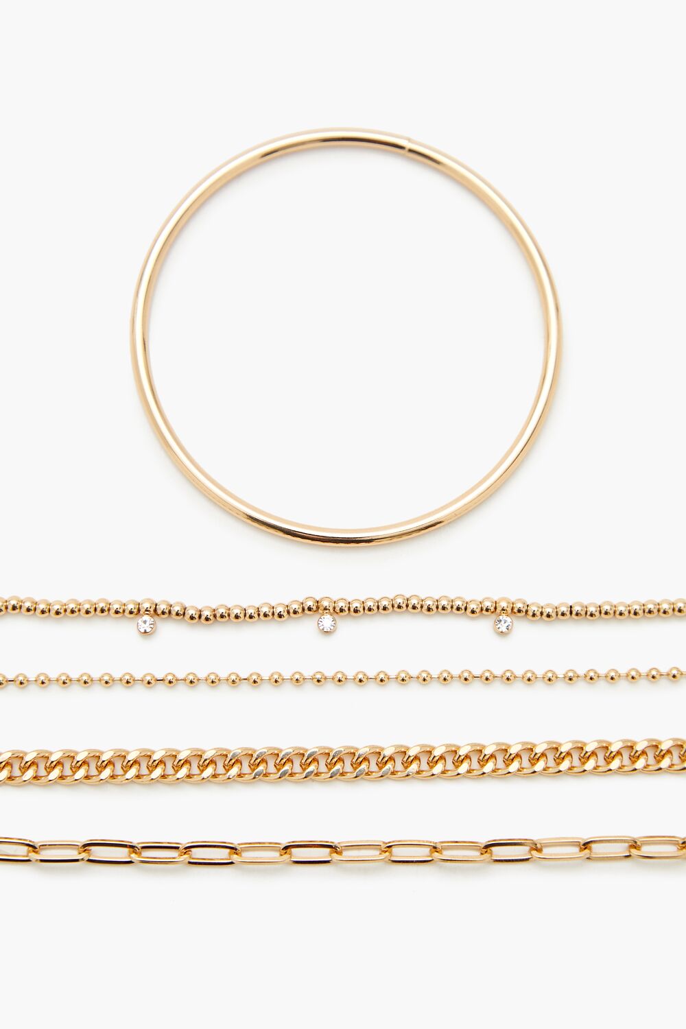 Rhinestone Chain Bracelet Set