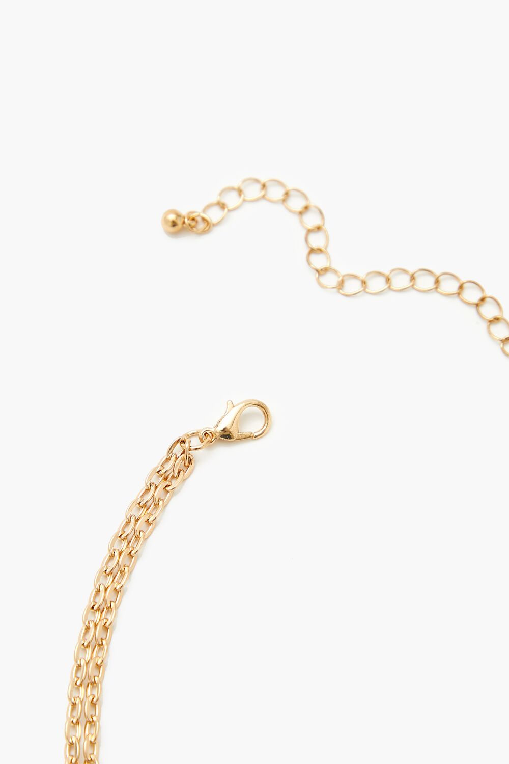 Layered Faux Gem Cross Necklace