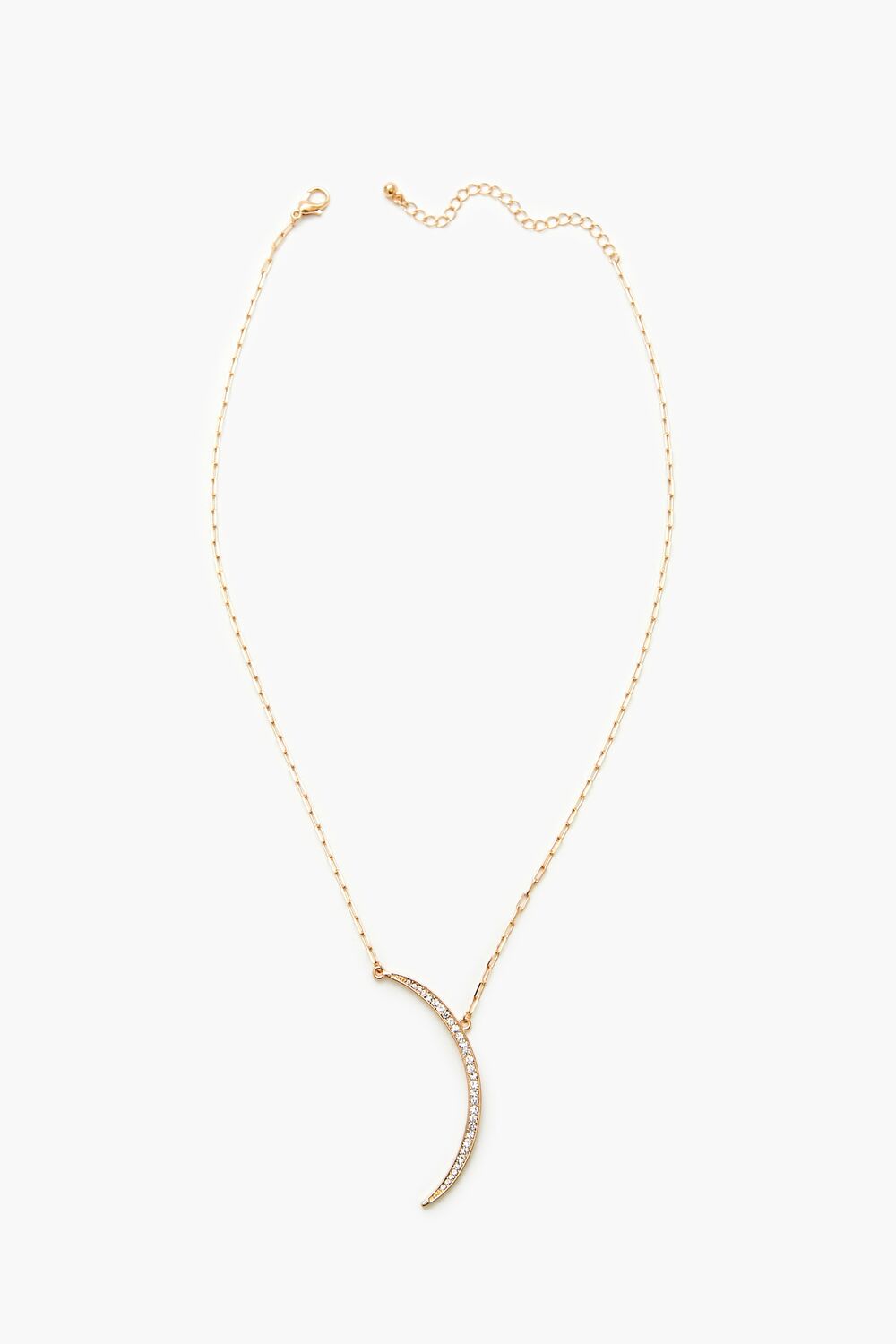 Rhinestone Crescent Moon Necklace