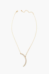 Rhinestone Crescent Moon Necklace