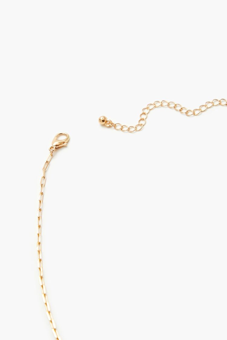 Rhinestone Crescent Moon Necklace