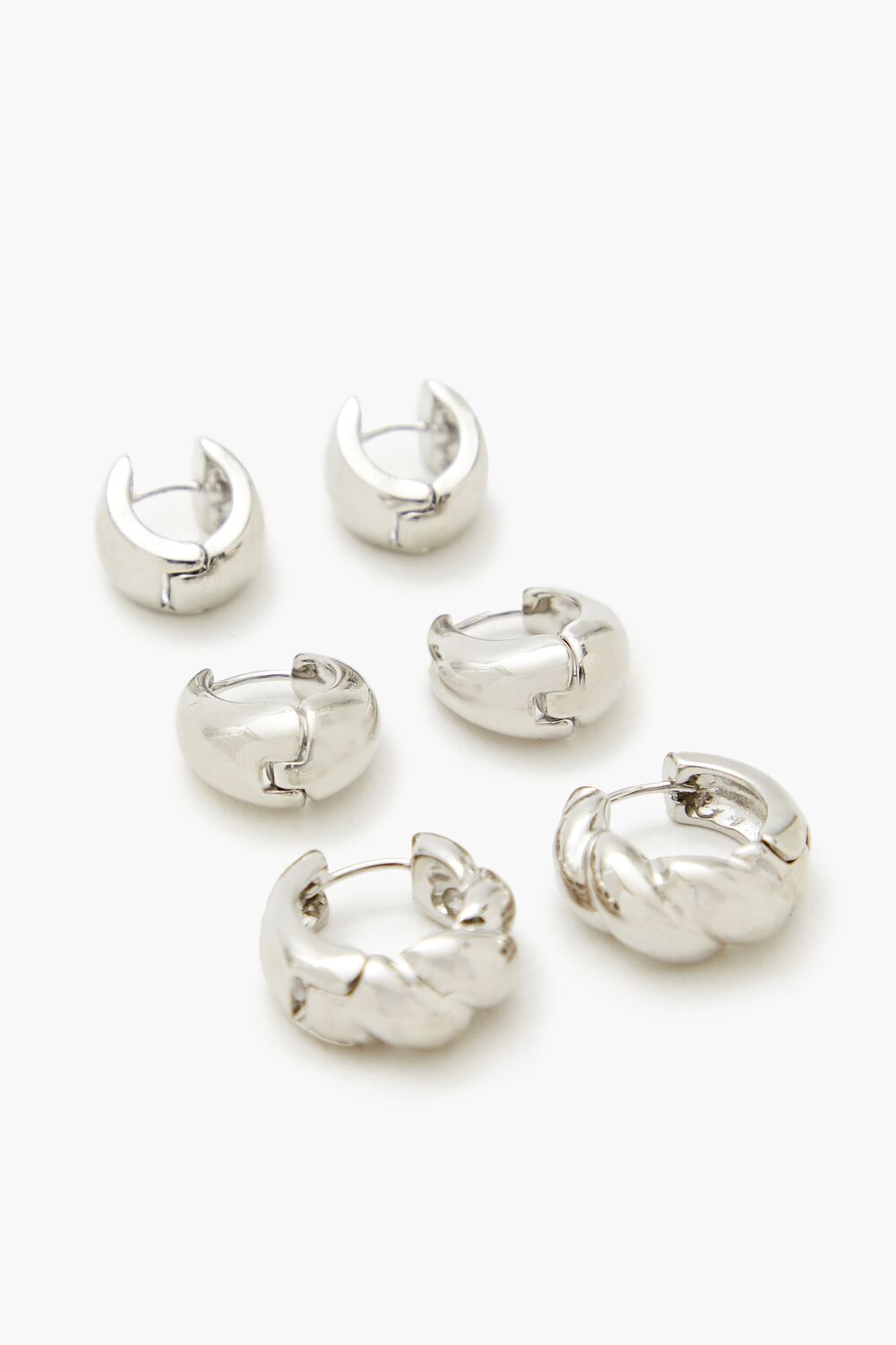 Thick Huggie Hoop Earring Set