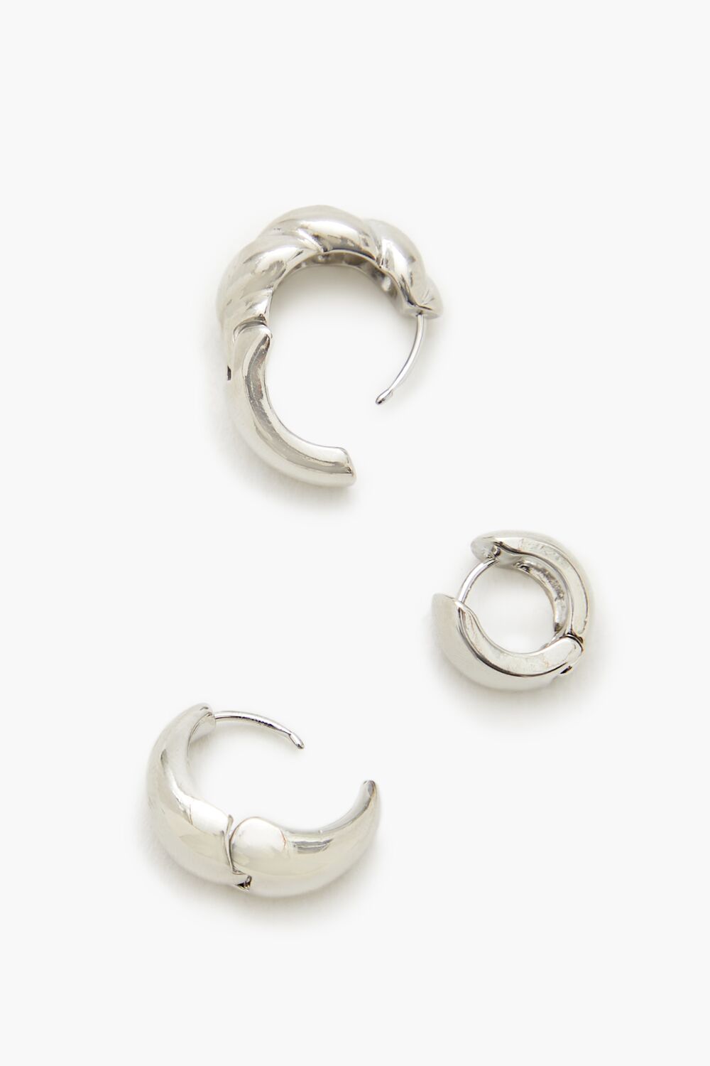 Thick Huggie Hoop Earring Set