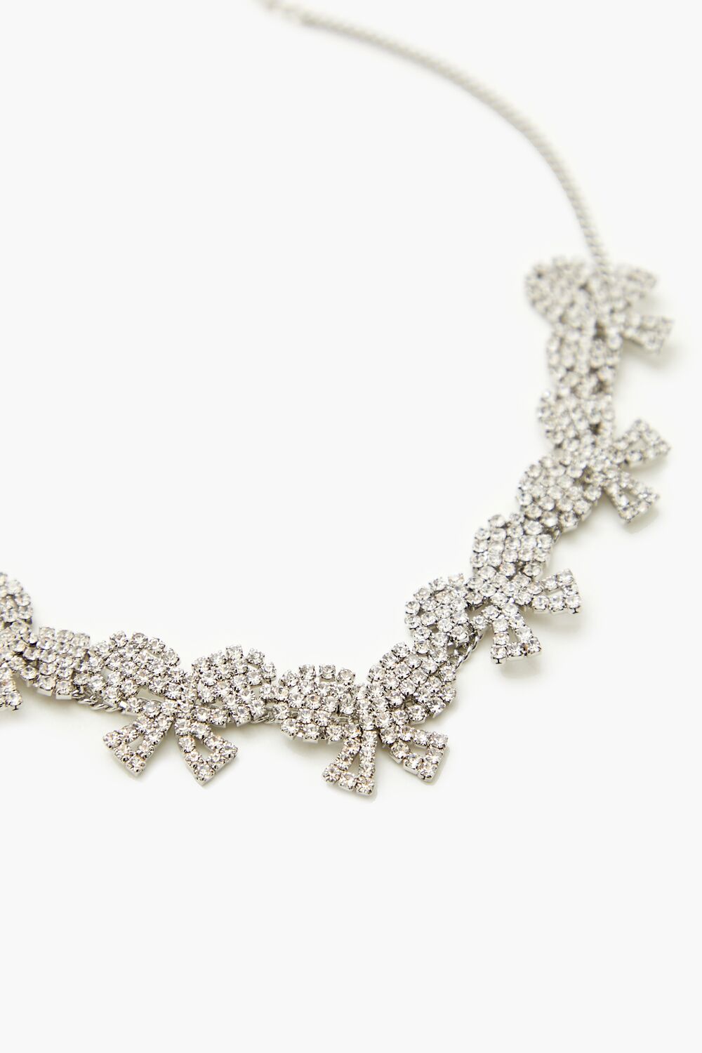 Rhinestone Bow Choker Necklace