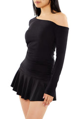 Ruched Off-the-Shoulder Top