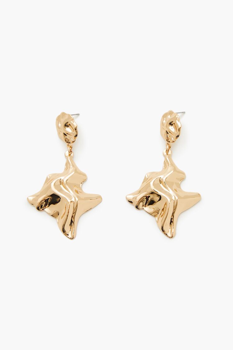 Hammered Abstract Drop Earrings