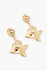Hammered Abstract Drop Earrings