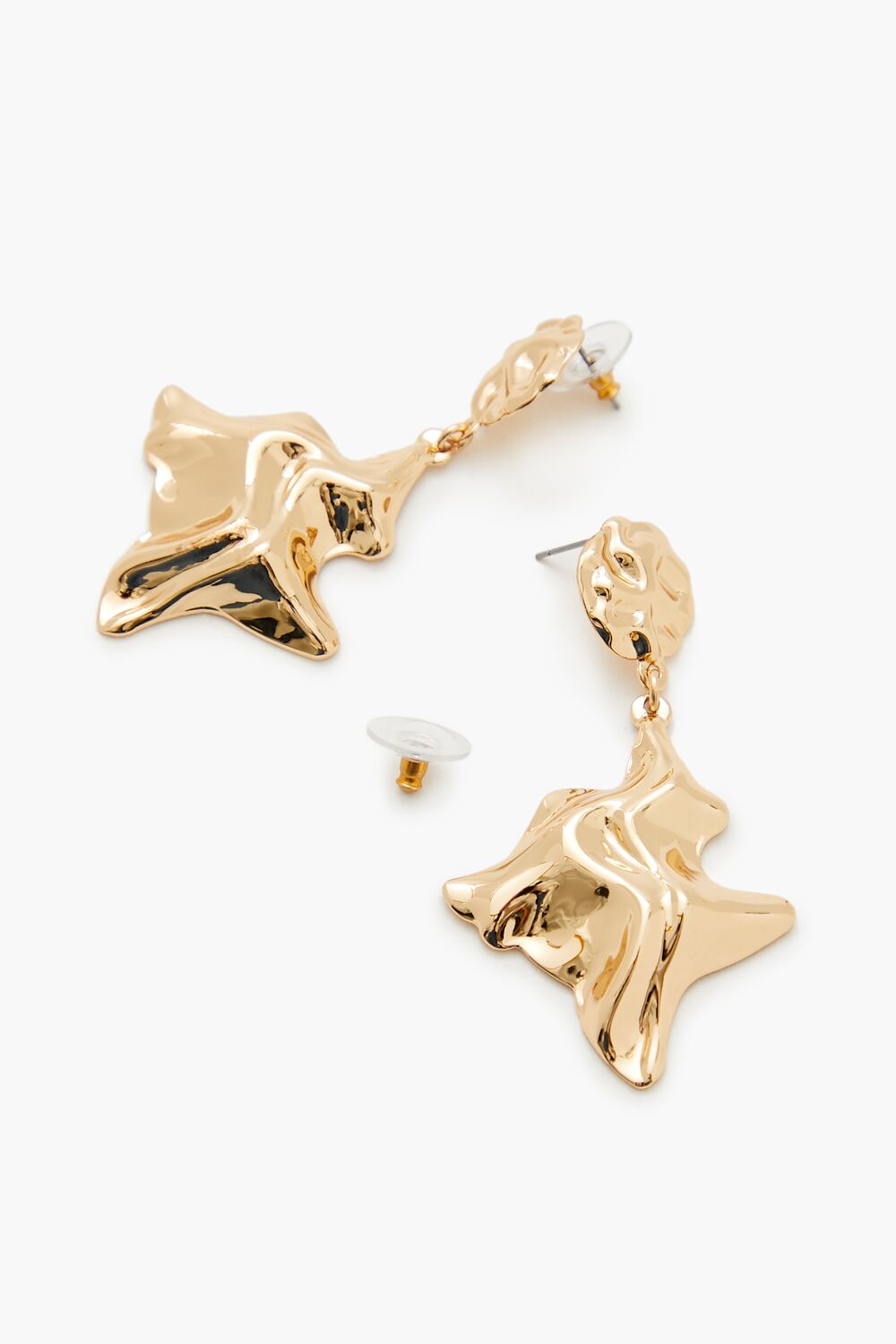 Hammered Abstract Drop Earrings