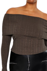 Plus Size Off-the-Shoulder Top