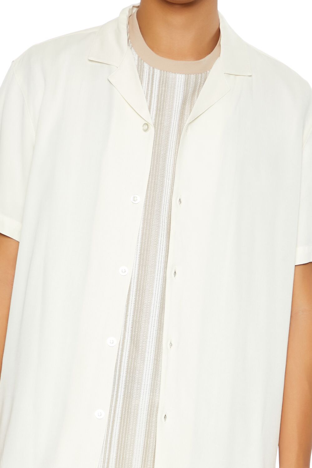 Cuban-Collar Short-Sleeve Shirt