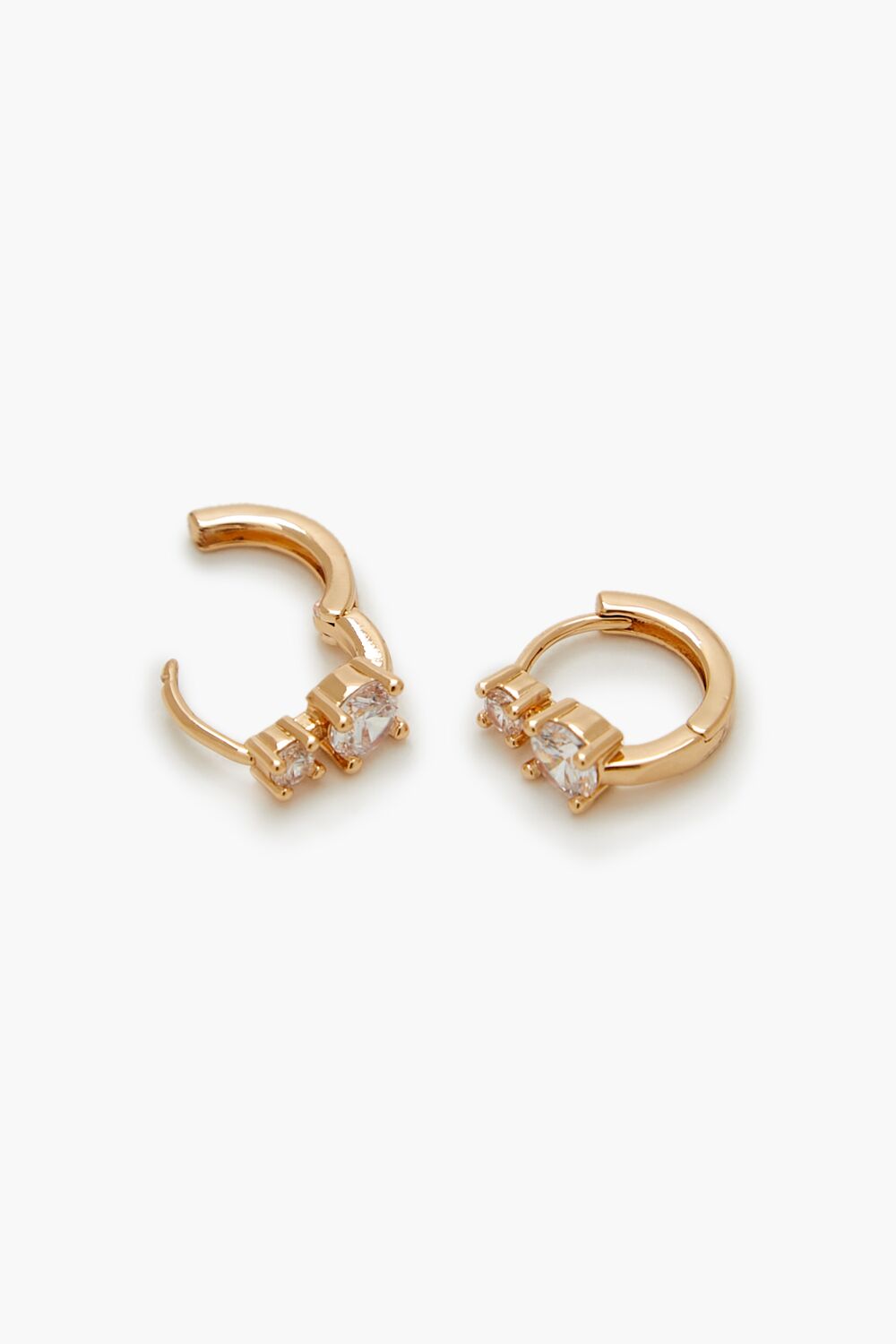 Faux Gem Huggie Hoop Earring Set