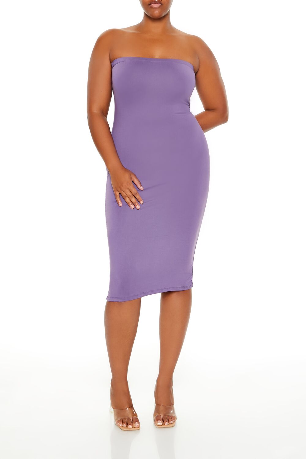 Plus Size Tube Midi Dress