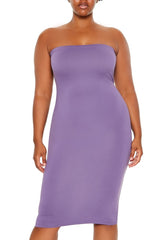 Plus Size Tube Midi Dress
