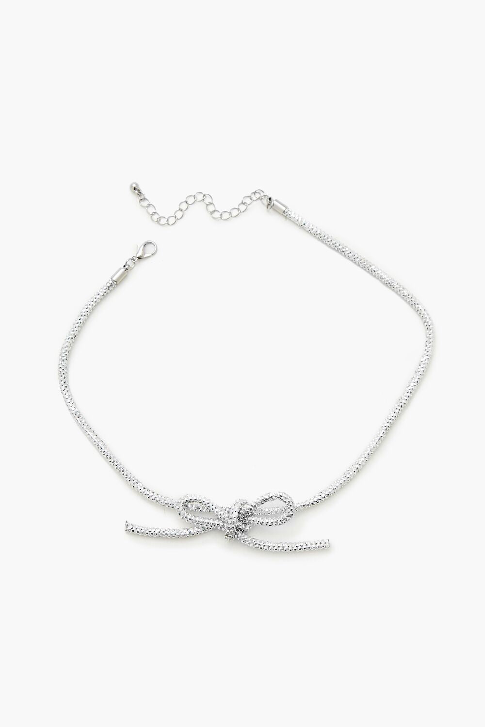 Rhinestone Bow Choker Necklace
