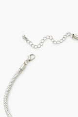 Rhinestone Bow Choker Necklace
