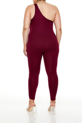 Plus Size One-Shoulder Jumpsuit