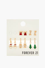Christmas Stud & Hoop Earring Set