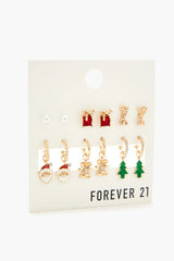 Christmas Stud & Hoop Earring Set