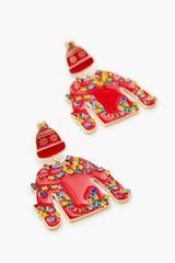 Christmas Sweater Drop Earrings