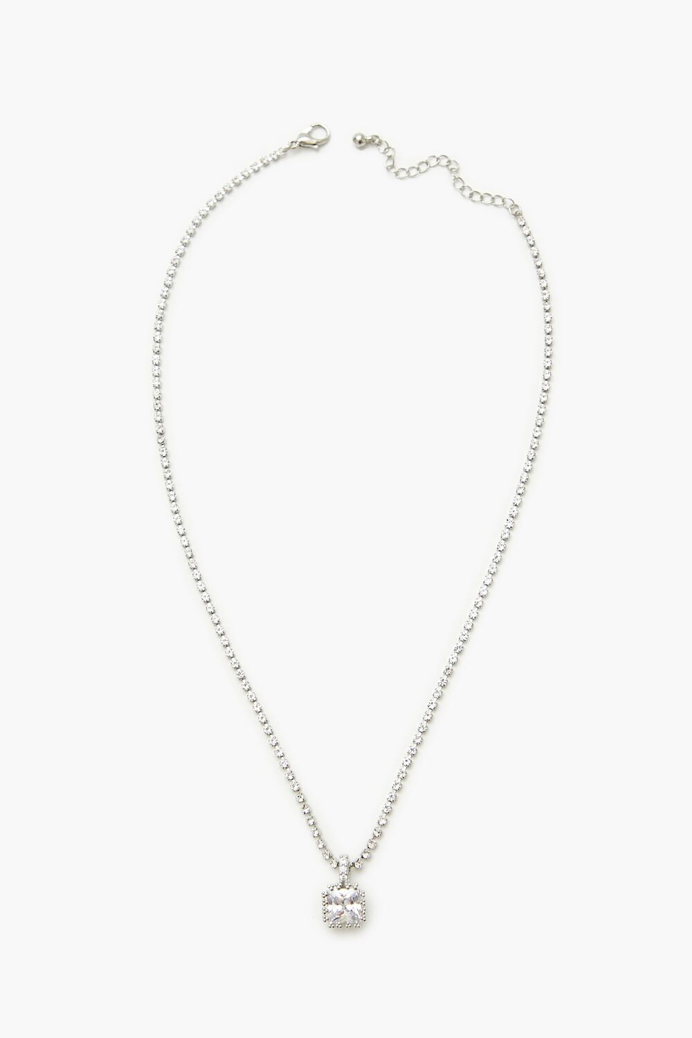 CZ Pendant Box Chain Necklace