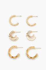 Rhinestone Hoop Earring Set