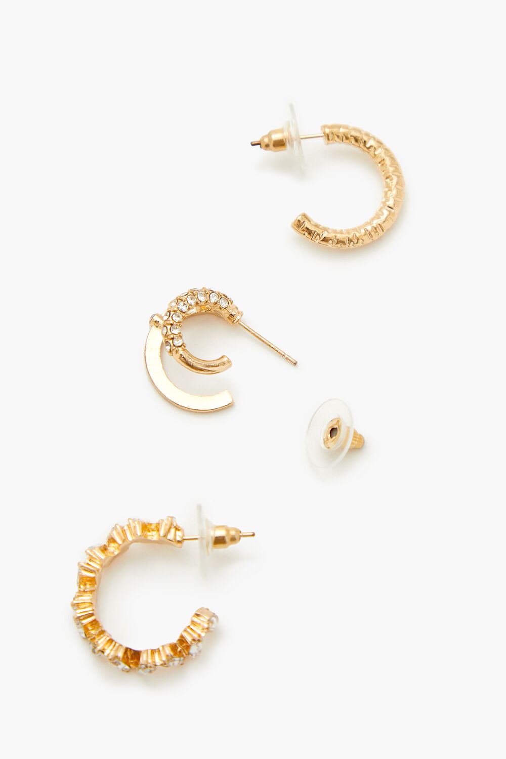 Rhinestone Hoop Earring Set