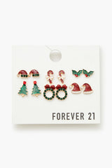 Christmas Enamel Stud Earring Set