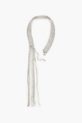 Rhinestone Fringe Choker Necklace