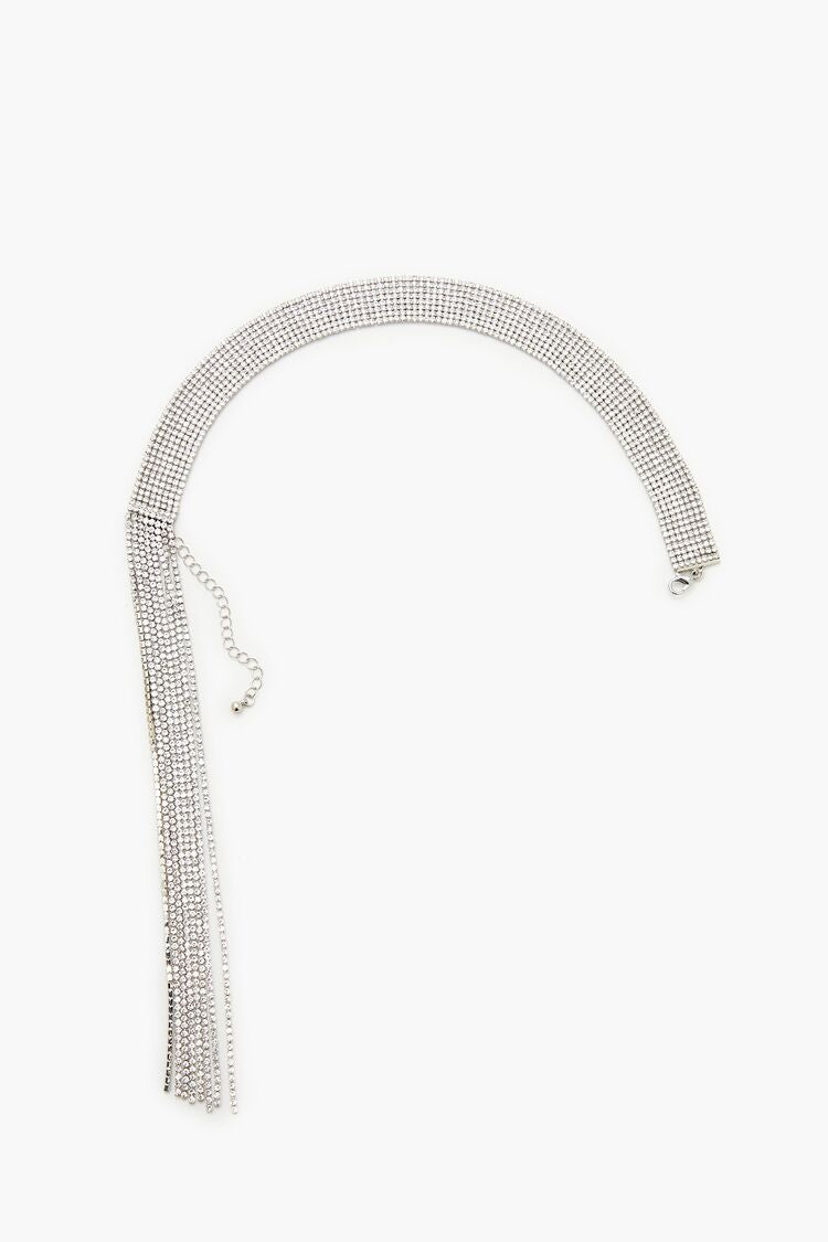 Rhinestone Fringe Choker Necklace